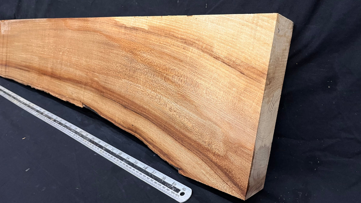 Elm mantle piece, natural edge 1146 L x 258 W x 60 D mm    (715)