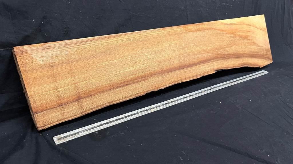 Elm mantle piece, natural edge 1146 L x 258 W x 60 D mm    (715)