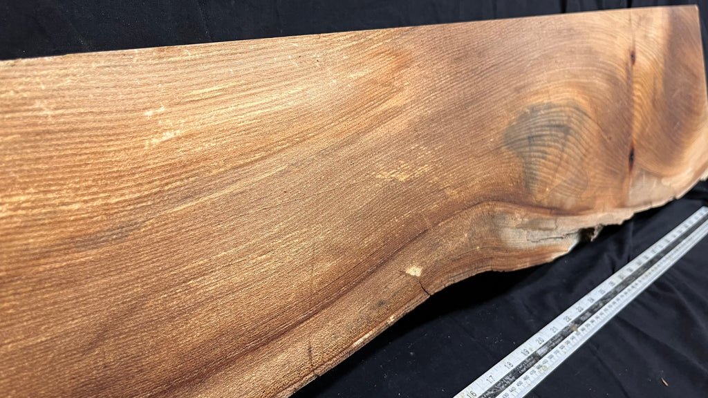 Elm mantle piece, natural edge 1101 L x 247 W x 68 D mm    (716)