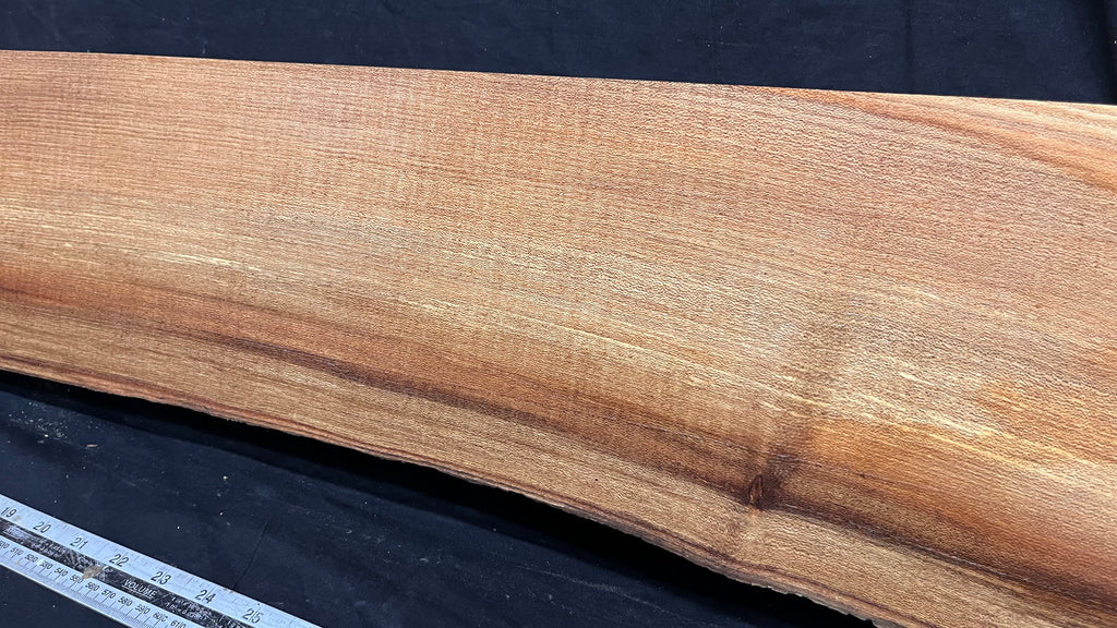 Elm mantle piece, natural edge 1142 L x 227 W x 57 D mm    (718)