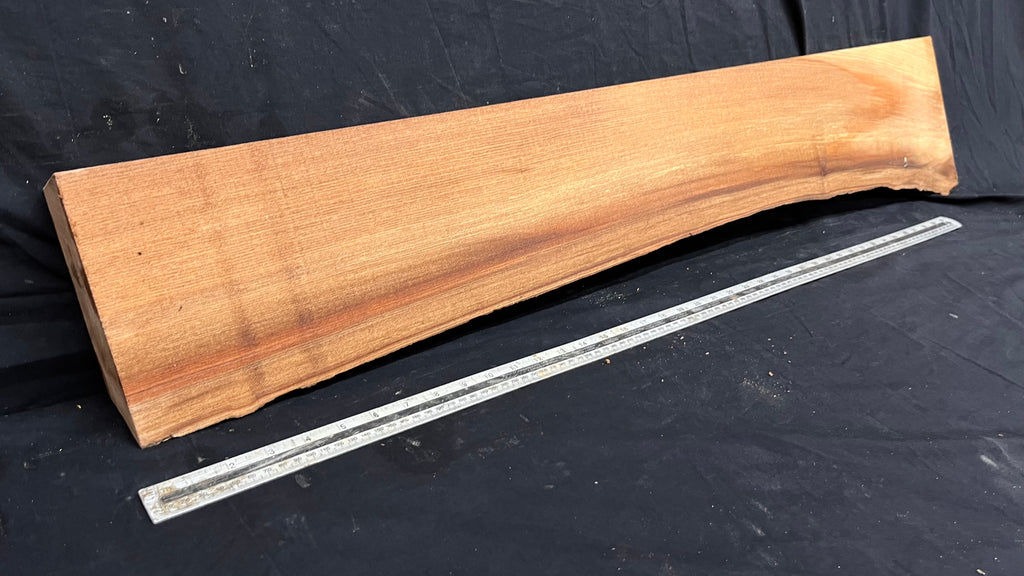 Elm mantle piece, natural edge 1142 L x 227 W x 57 D mm    (718)