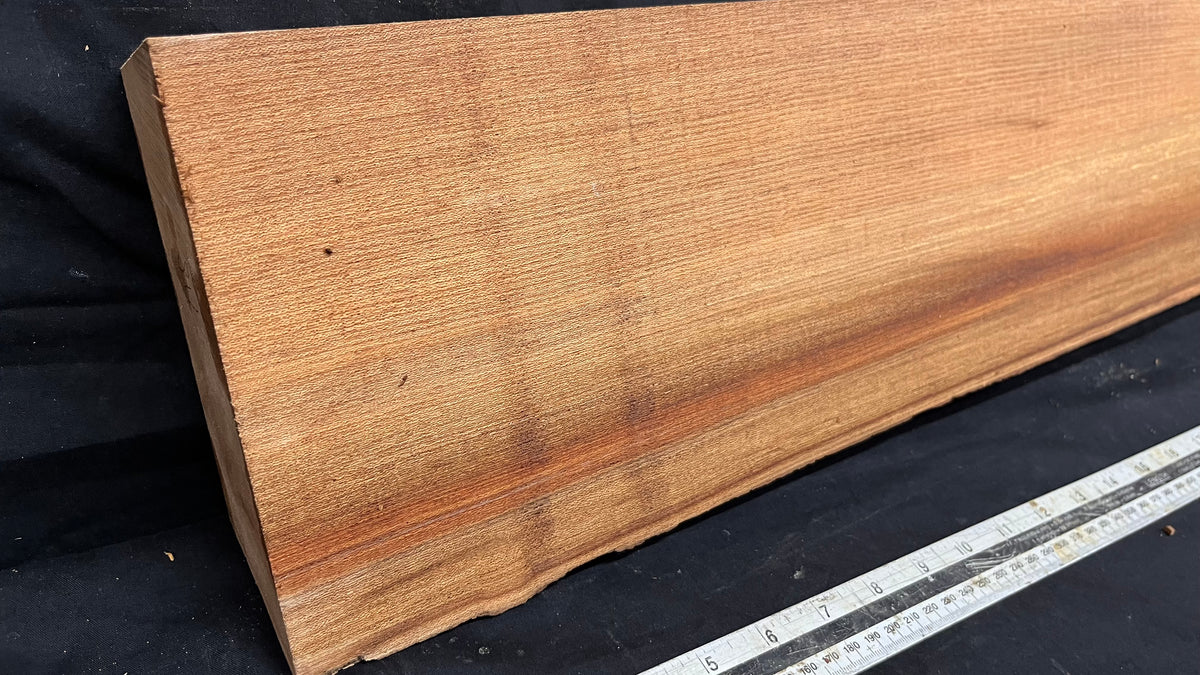 Elm mantle piece, natural edge 1142 L x 227 W x 57 D mm    (718)