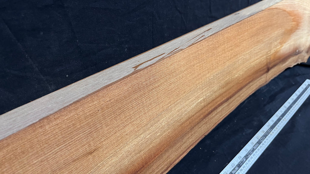 Elm mantle piece, natural edge 1142 L x 227 W x 57 D mm    (718)