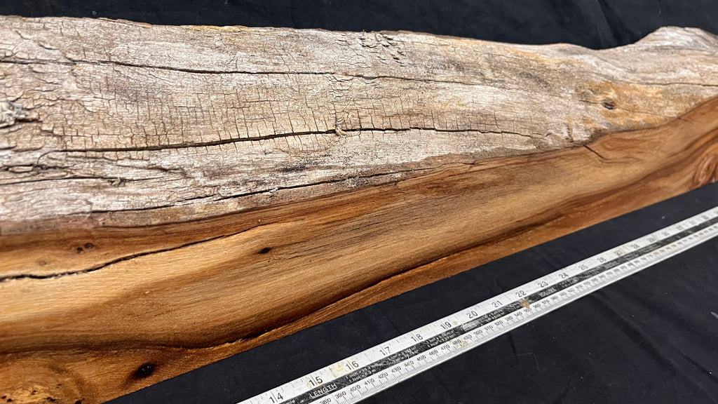 Elm mantle piece, natural edge 1190 L x 181 W x 90 D mm    (720)