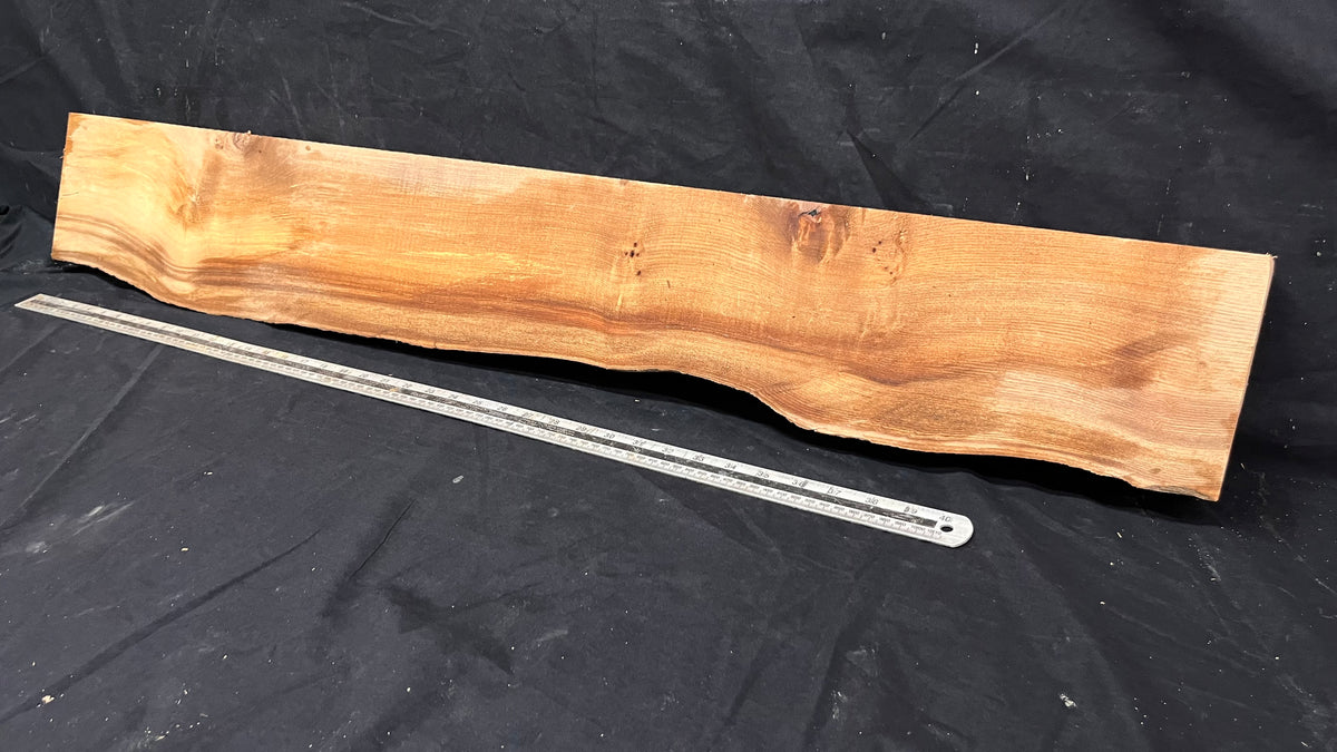Elm mantle piece, natural edge 1190 L x 181 W x 90 D mm    (720)
