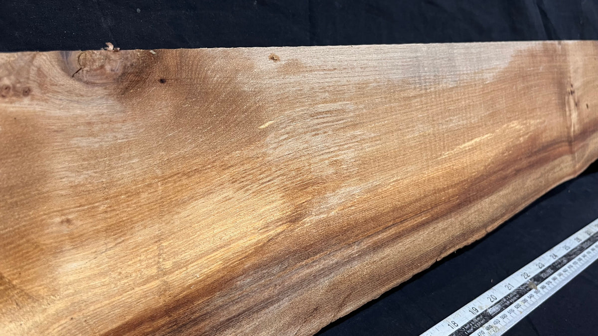Elm mantle piece, natural edge 1190 L x 181 W x 90 D mm    (720)