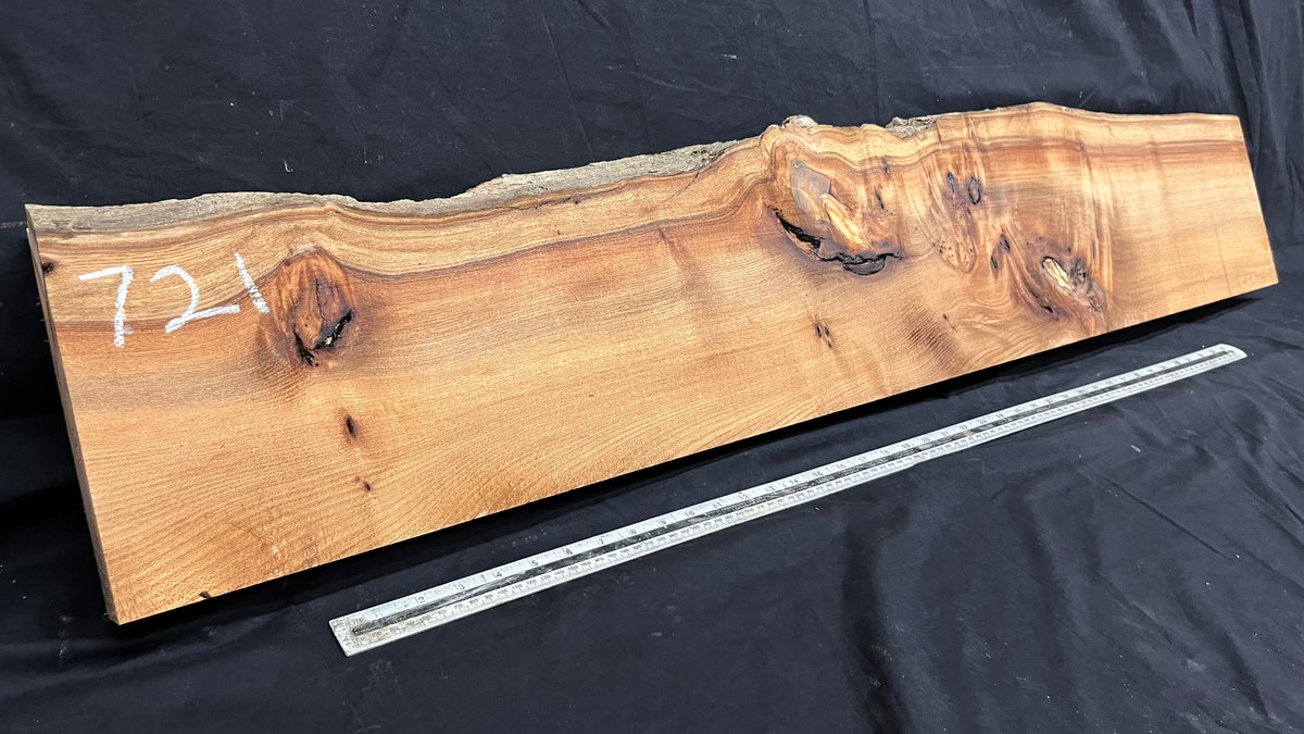 Elm mantle piece, natural edge 1311 L x 257 W x 60 D mm    (721)
