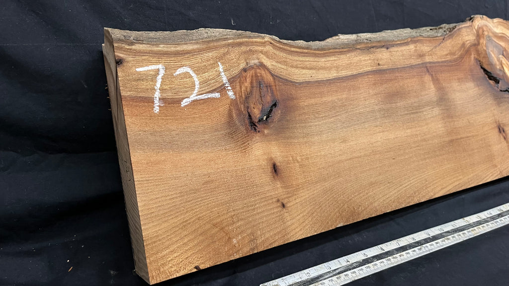 Elm mantle piece, natural edge 1311 L x 257 W x 60 D mm    (721)