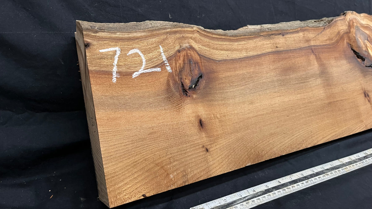 Elm mantle piece, natural edge 1311 L x 257 W x 60 D mm    (721)