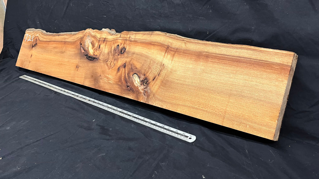 Elm mantle piece, natural edge 1311 L x 257 W x 60 D mm    (721)
