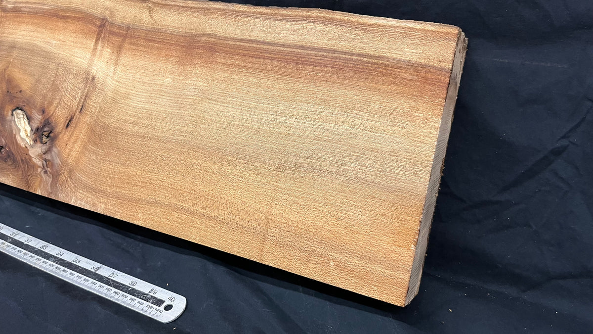 Elm mantle piece, natural edge 1311 L x 257 W x 60 D mm    (721)