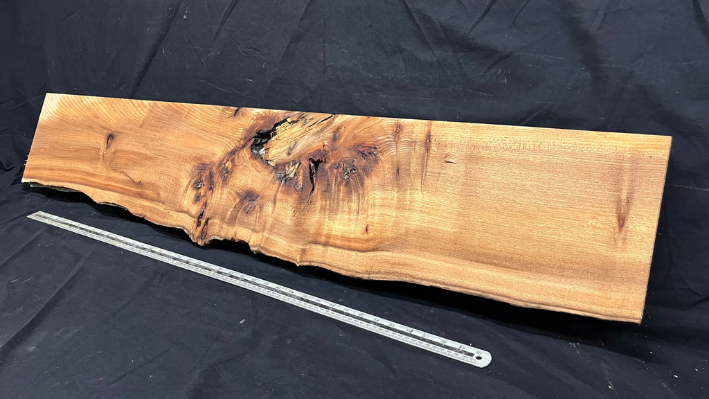 Elm mantle piece, natural edge 1311 L x 257 W x 60 D mm    (721)
