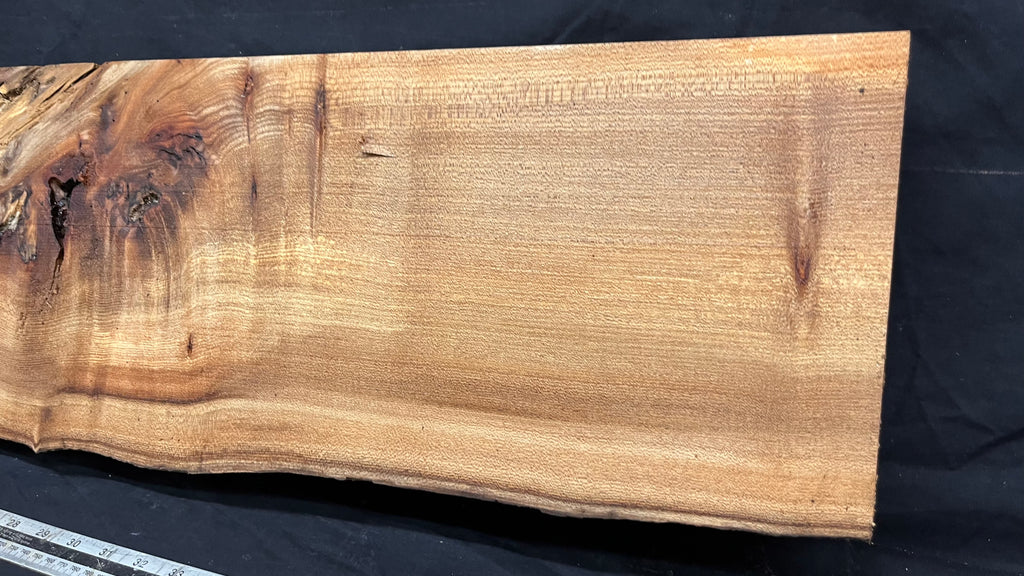 Elm mantle piece, natural edge 1311 L x 257 W x 60 D mm    (721)