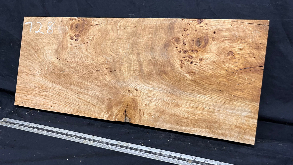 Rustic pippy oak hardwood window sill 692 L x 279 W x 23 D mm     (728)