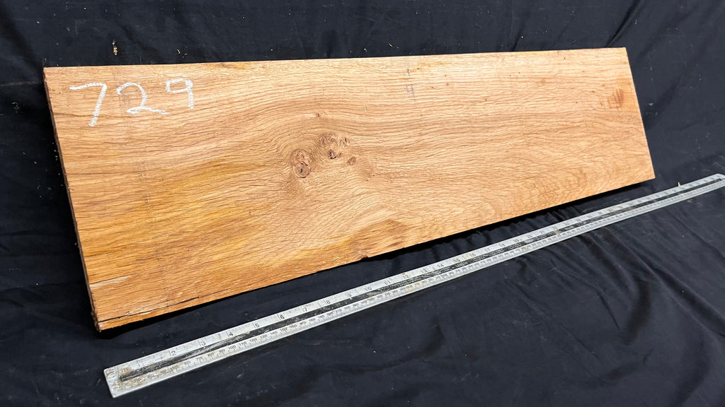 Rustic oak hardwood window sill,  834 L x 223 W x 28 D mm     (729)