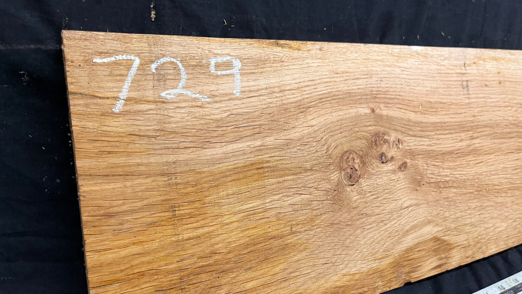 Rustic oak hardwood window sill,  834 L x 223 W x 28 D mm     (729)