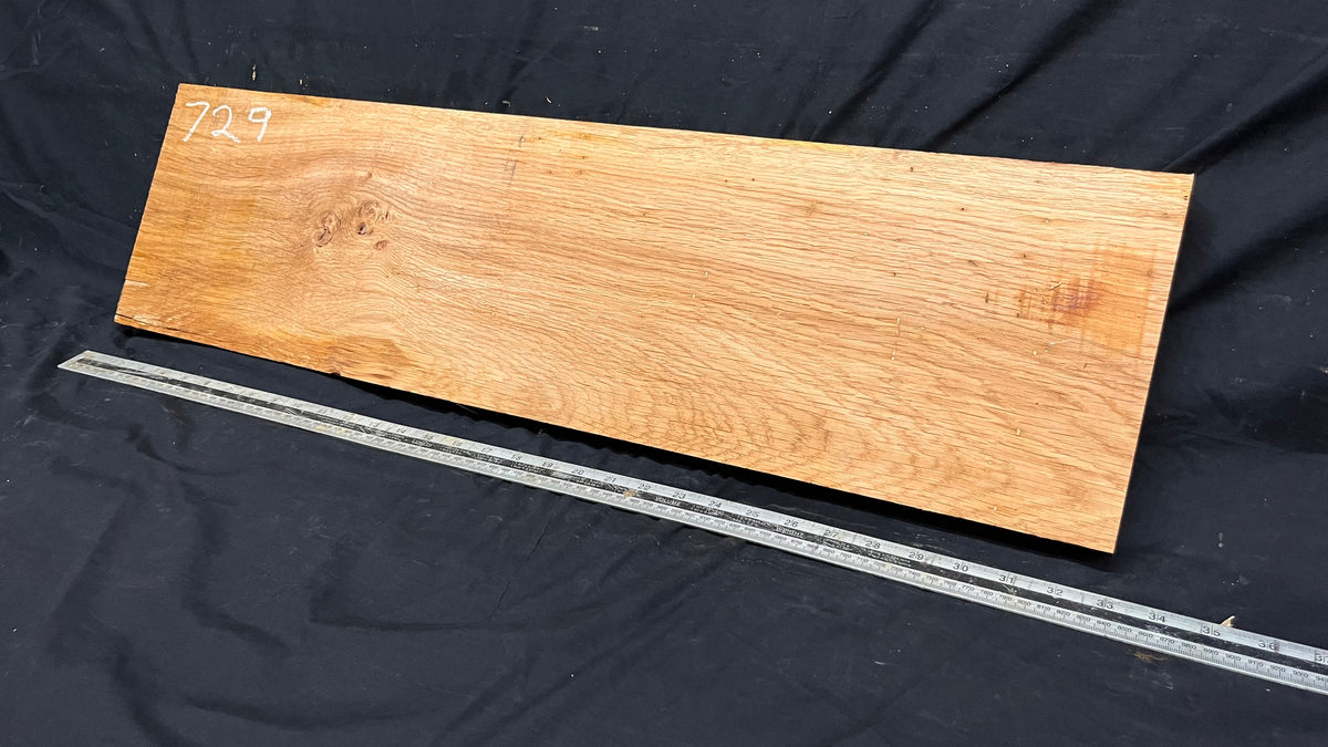 Rustic oak hardwood window sill,  834 L x 223 W x 28 D mm     (729)