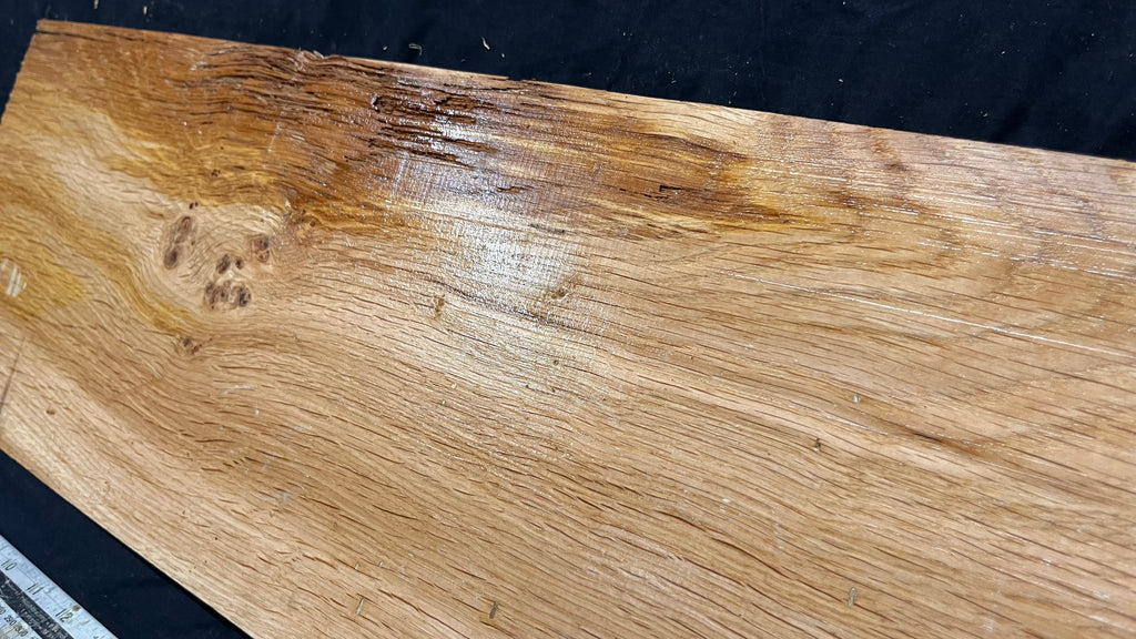 Rustic oak hardwood window sill,  834 L x 223 W x 28 D mm     (729)