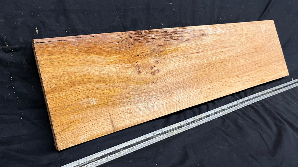 Rustic oak hardwood window sill,  834 L x 223 W x 28 D mm     (729)