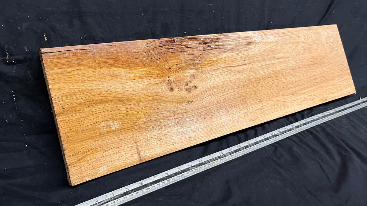 Rustic oak hardwood window sill,  834 L x 223 W x 28 D mm     (729)