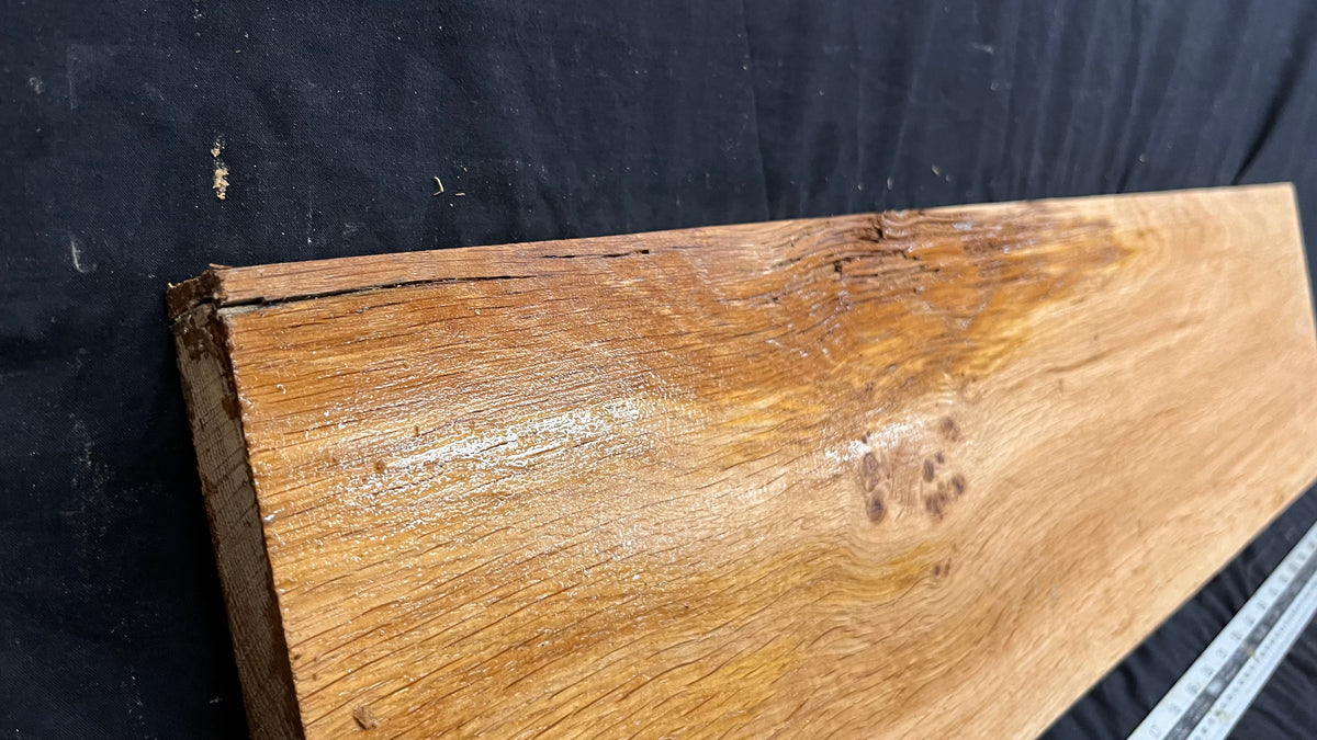 Rustic oak hardwood window sill,  834 L x 223 W x 28 D mm     (729)