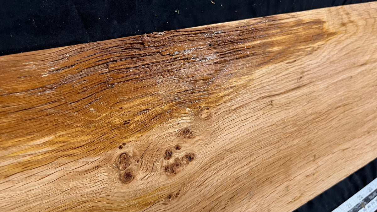 Rustic oak hardwood window sill,  834 L x 223 W x 28 D mm     (729)