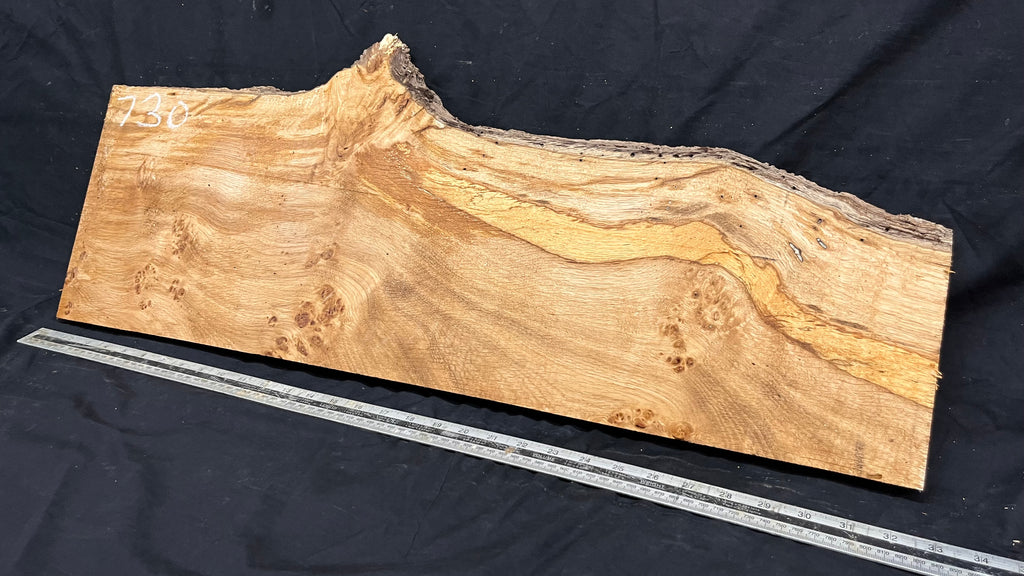 Rustic pippy oak hardwood window sill,  813 L x 308 W x 23 D mm     (730)
