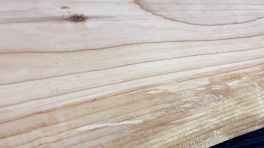 Cedar shelf, plank, timber, board. 864 L x 284 W x 28 D mm             (560)