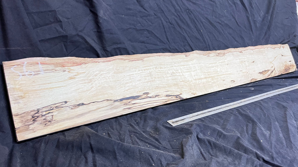 Spalted hornbeam furniture making plank 1450 L x 192 W x 19 D (mm)   (561)