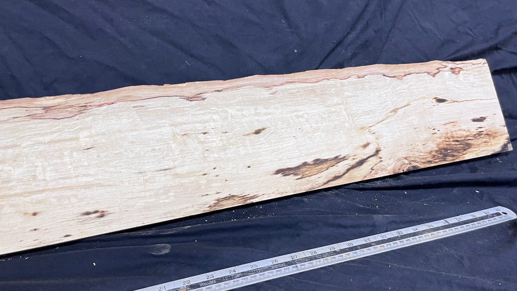 Spalted hornbeam furniture making plank 1450 L x 192 W x 19 D (mm)   (561)