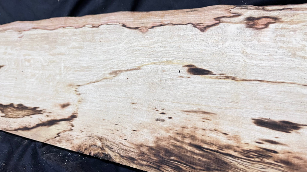 Spalted hornbeam furniture making plank 1450 L x 192 W x 19 D (mm)   (561)