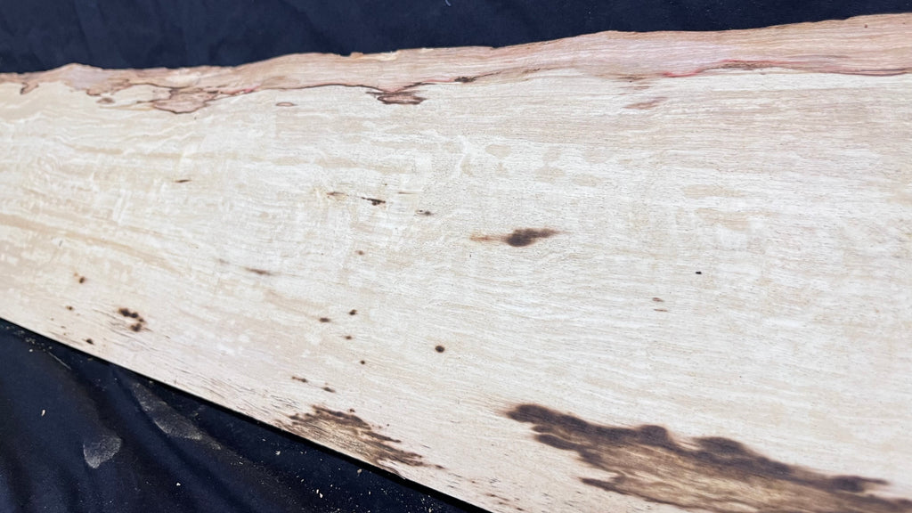 Spalted hornbeam furniture making plank 1450 L x 192 W x 19 D (mm)   (561)