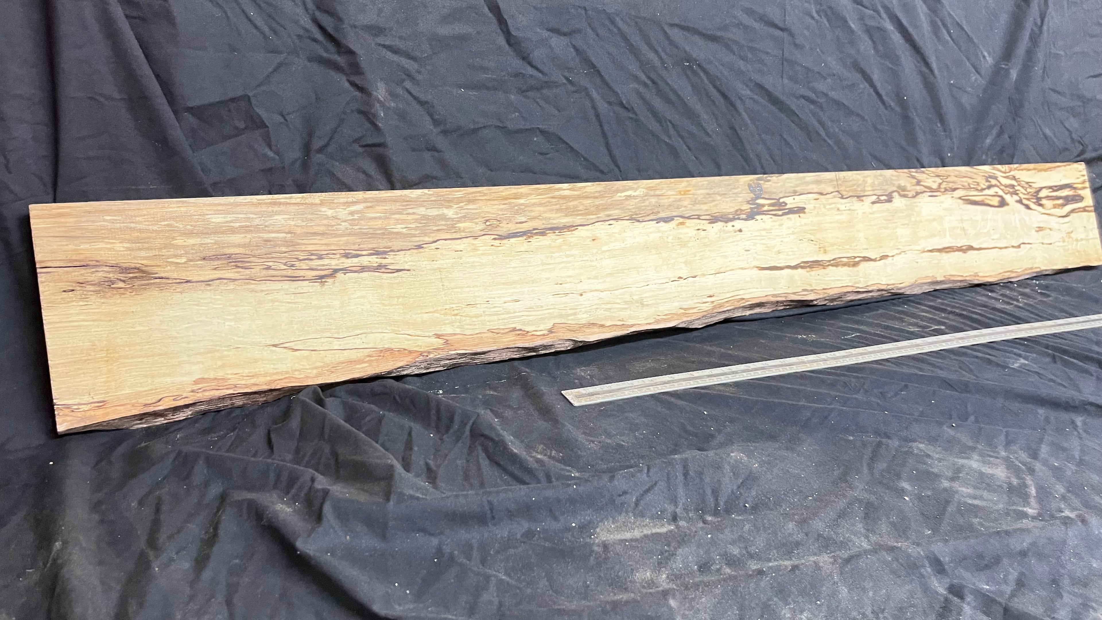 Spalted hornbeam furniture making plank 1450 L x 192 W x 19 D (mm)   (561)