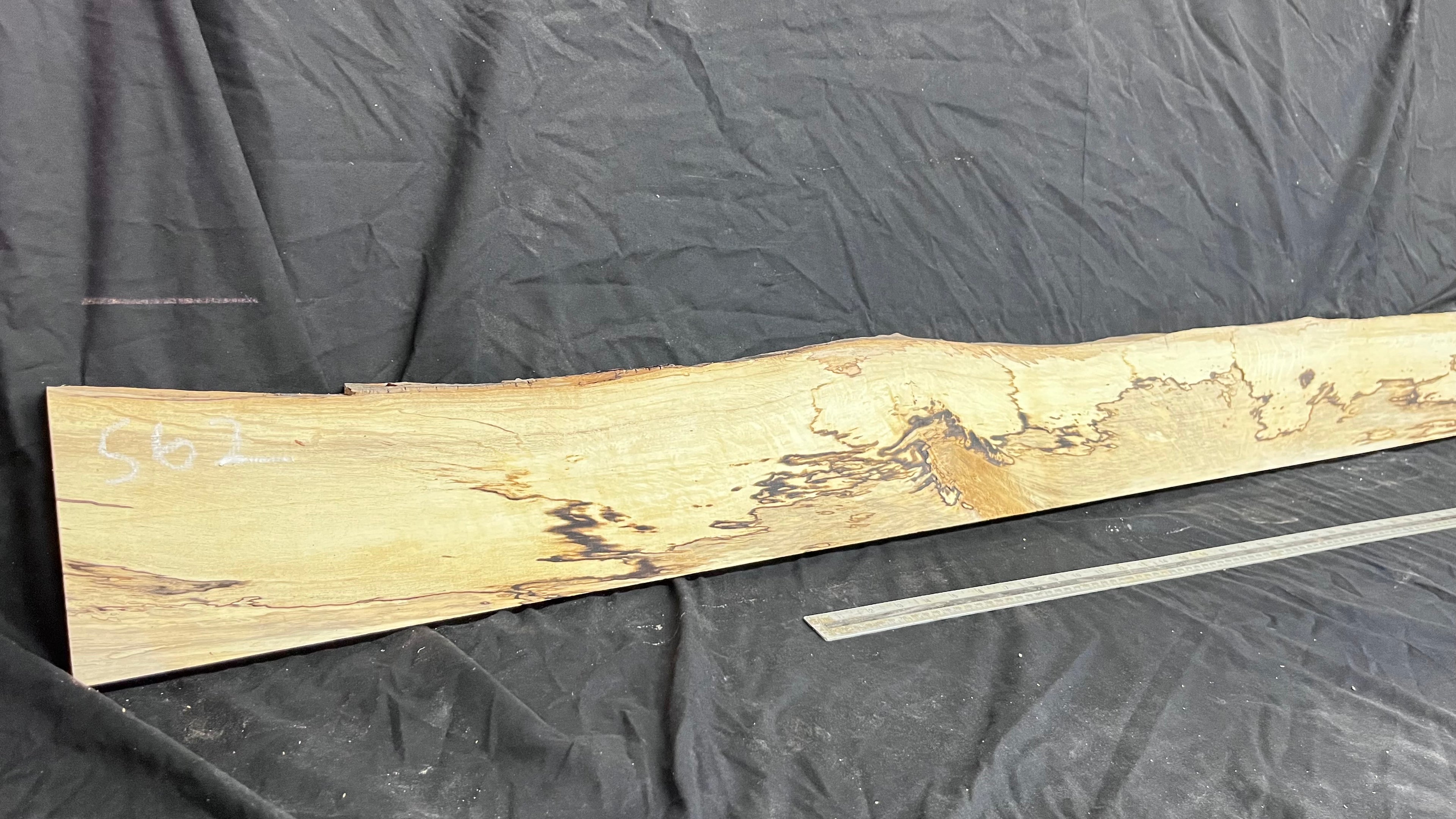 Spalted hornbeam furniture making plank 1450 L x 170 W x 18 D mm  (562)