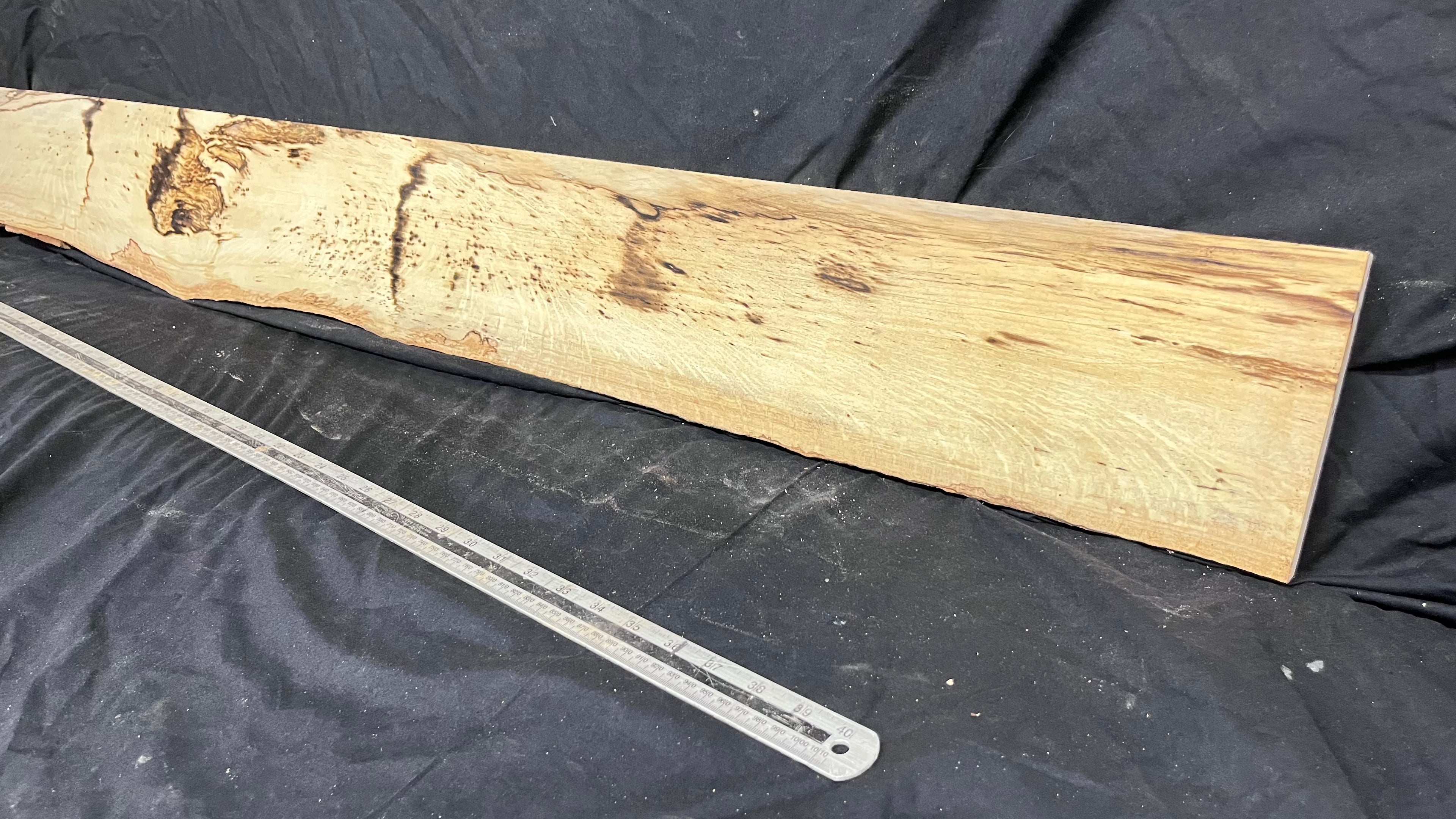Spalted hornbeam furniture making plank 1450 L x 170 W x 18 D mm  (562)
