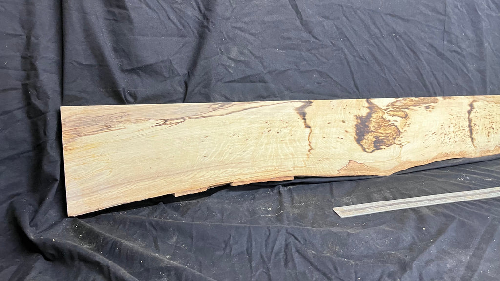 Spalted hornbeam furniture making plank 1450 L x 170 W x 18 D mm  (562)