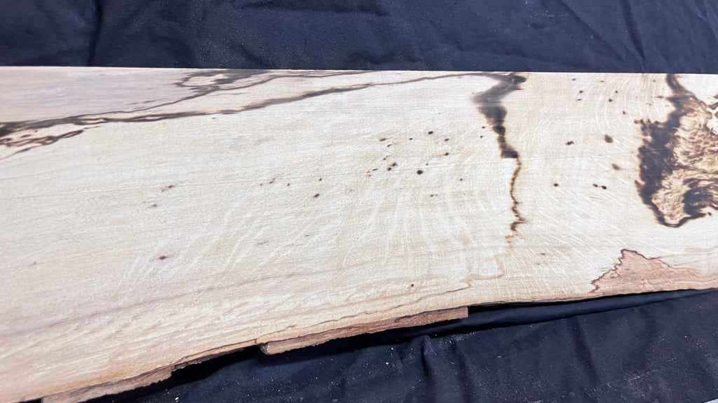 Spalted hornbeam furniture making plank 1450 L x 170 W x 18 D mm  (562)