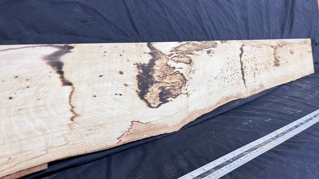 Spalted hornbeam furniture making plank 1450 L x 170 W x 18 D mm  (562)