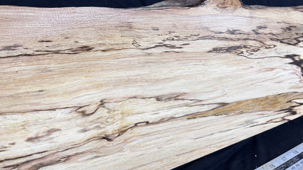 Spalted hornbeam furniture making plank 794 L x 213 W x 19 D mm  (563)