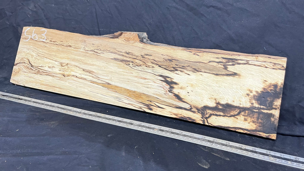 Spalted hornbeam furniture making plank 794 L x 213 W x 19 D mm  (563)