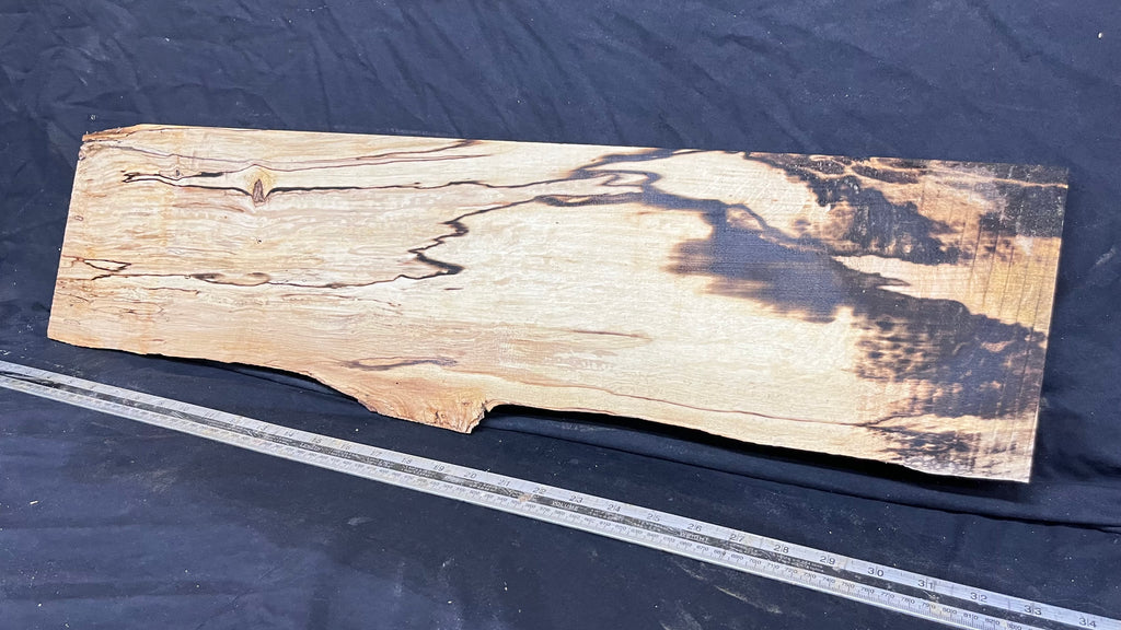 Spalted hornbeam furniture making plank 794 L x 213 W x 19 D mm  (563)