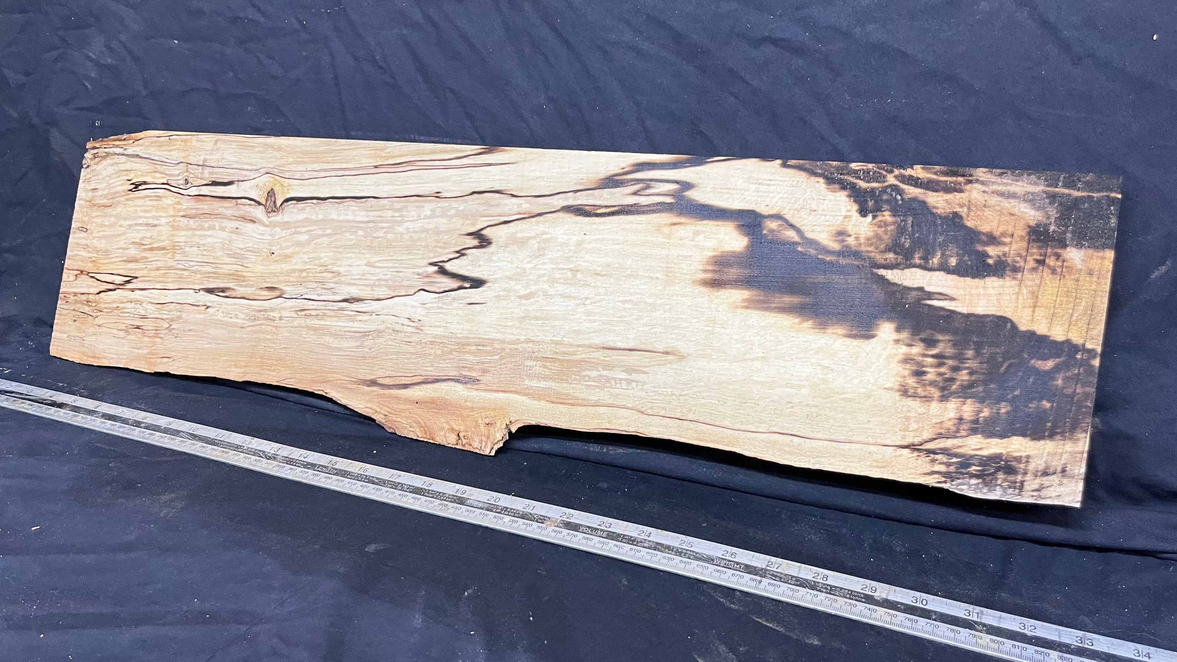 Spalted hornbeam furniture making plank 794 L x 213 W x 19 D mm  (563)