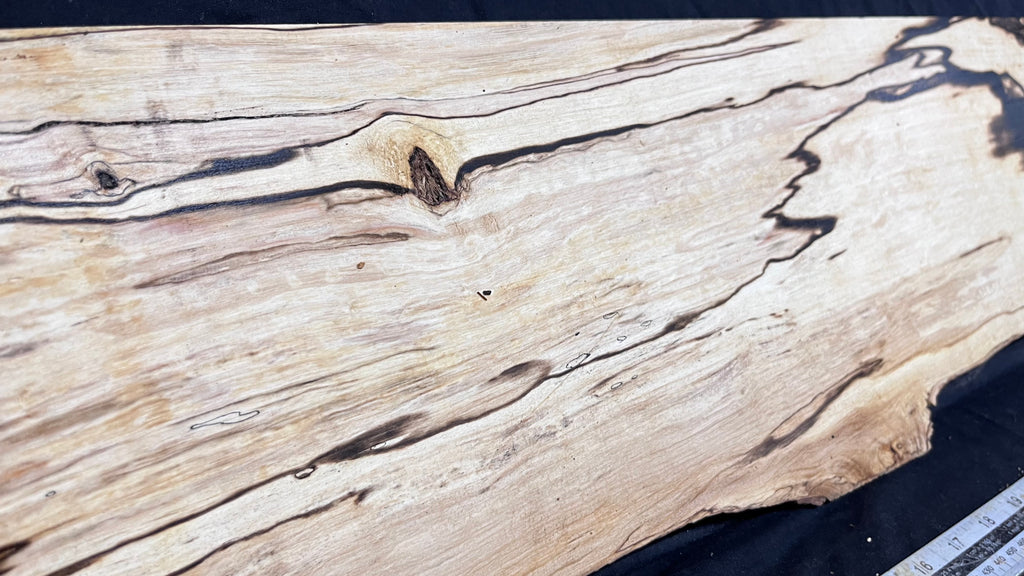 Spalted hornbeam furniture making plank 794 L x 213 W x 19 D mm  (563)