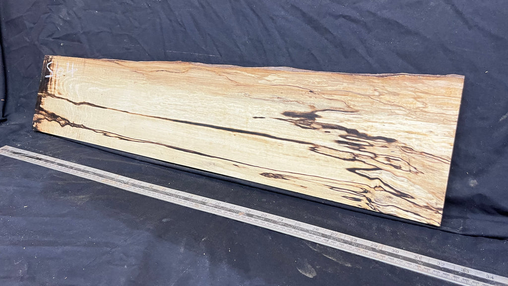 Spalted hornbeam furniture making plank 814 L x 200 W x 20 D mm  (564)