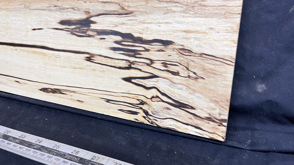 Spalted hornbeam furniture making plank 814 L x 200 W x 20 D mm  (564)