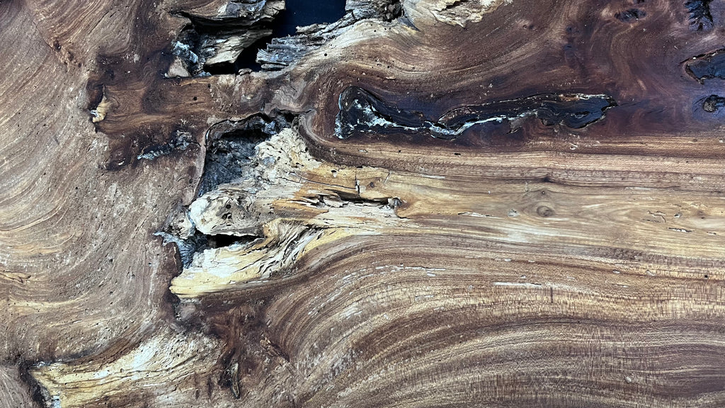 Burr elm rustic table top, 1180 L x 570 W x 35 D mm    (mt567)