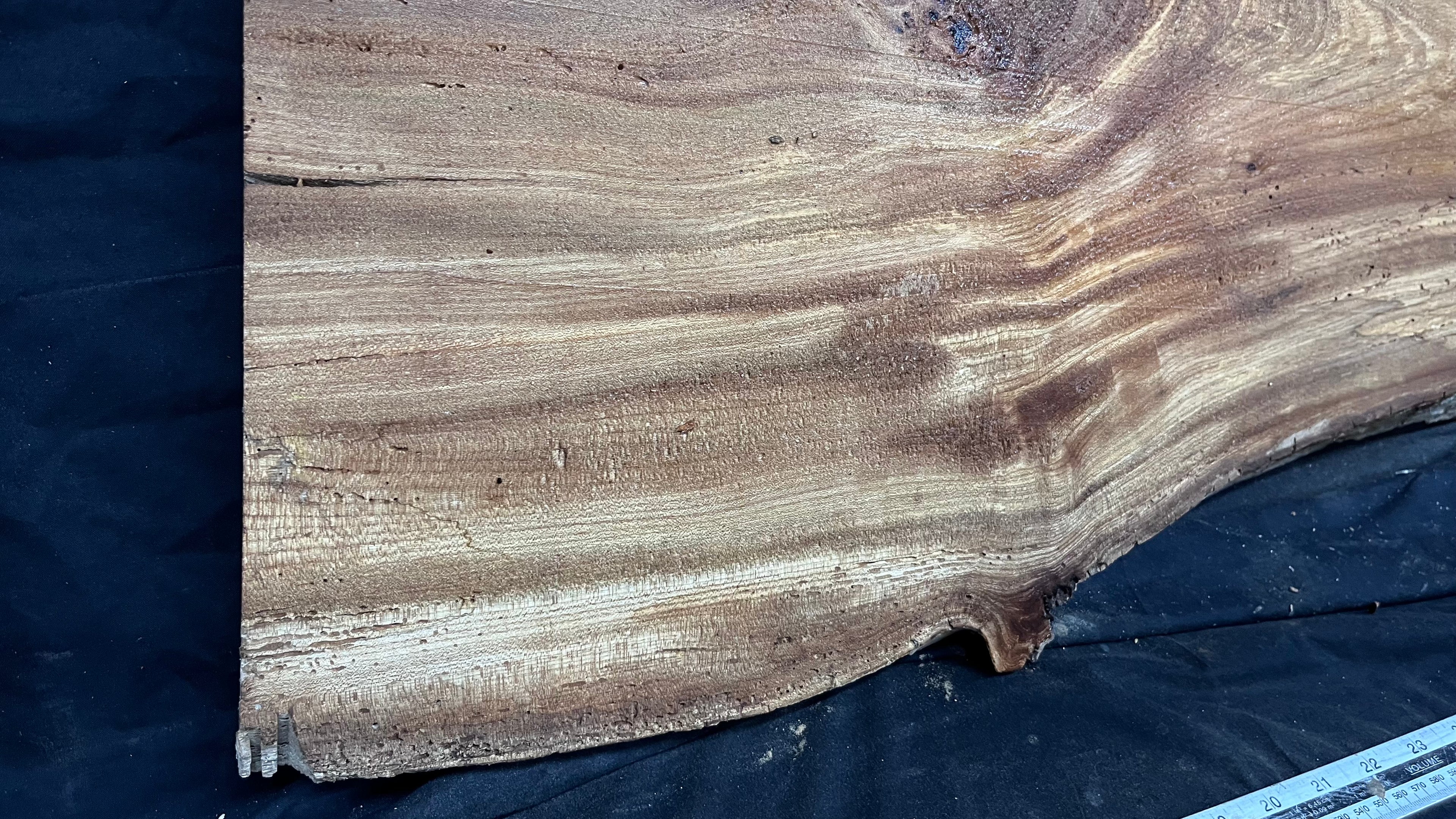 Burr elm rustic table top, 856 L x 550 W x 35 D mm    (mt576)