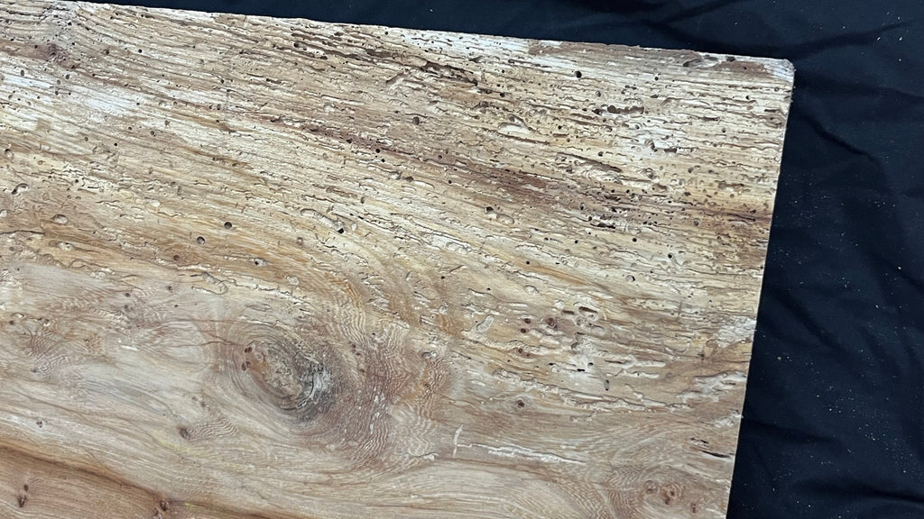Reclaimed elm rustic table top, 1446 L x 305 W x 42 D mm    (mt577)