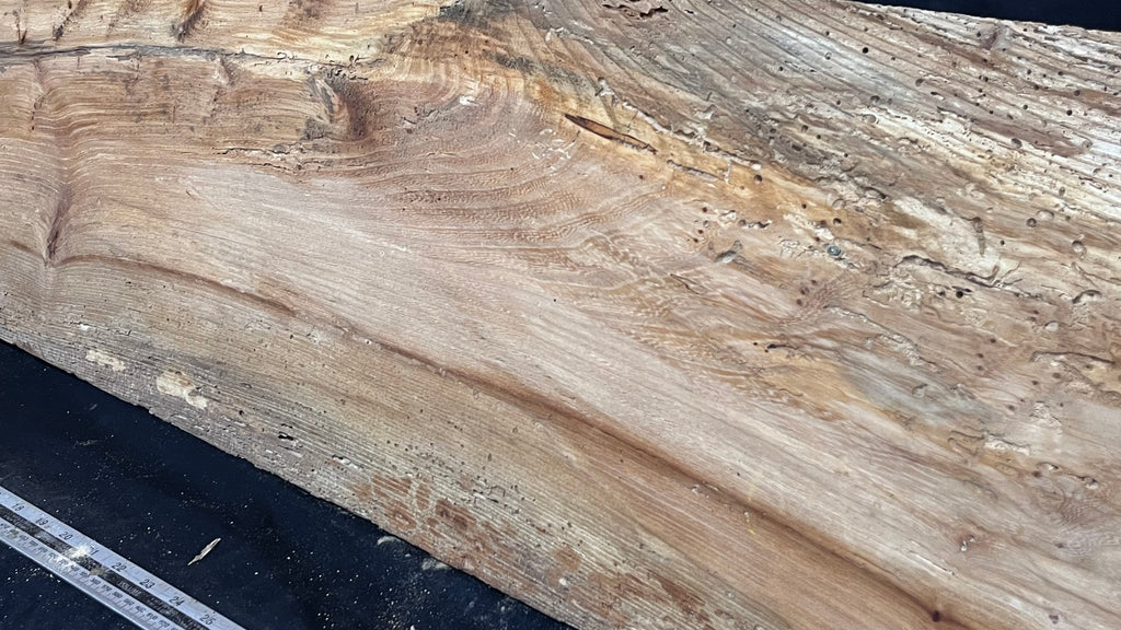 Reclaimed elm rustic table top, 1446 L x 305 W x 42 D mm    (mt577)