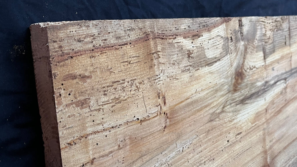Reclaimed elm rustic table top, 1446 L x 305 W x 42 D mm    (mt577)